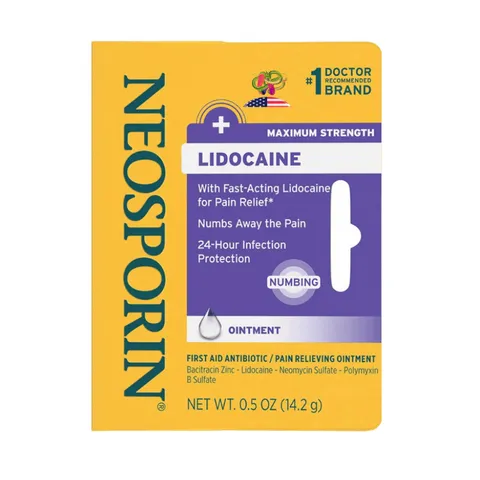 Kem mỡ kháng viêm, xoa dịu nhanh Neosporin Lidocaine Ointment