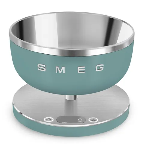 Cân Tiểu Ly Điện Tử Smeg KSC01EGMWW Màu Xanh Ngọc Lục Bảo – Cân Nhà Bếp Retro Tối Đa 5kg với Màn Hình LED Dễ Đọc