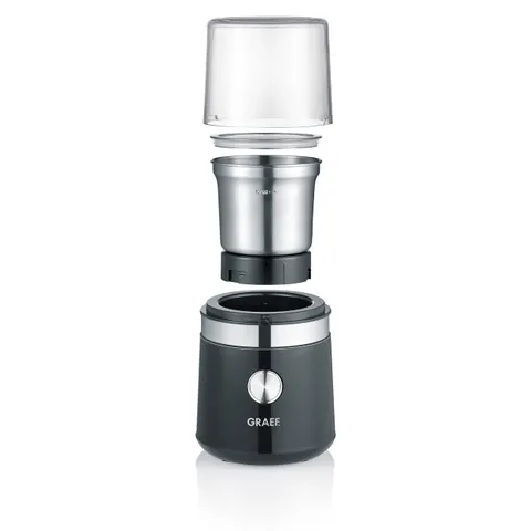 Máy xay cà phê Graef CM102 200W - Máy xay đa năng chất lượng cao cho cà phê, gia vị và thảo mộc, thiết kế sang trọng màu đen