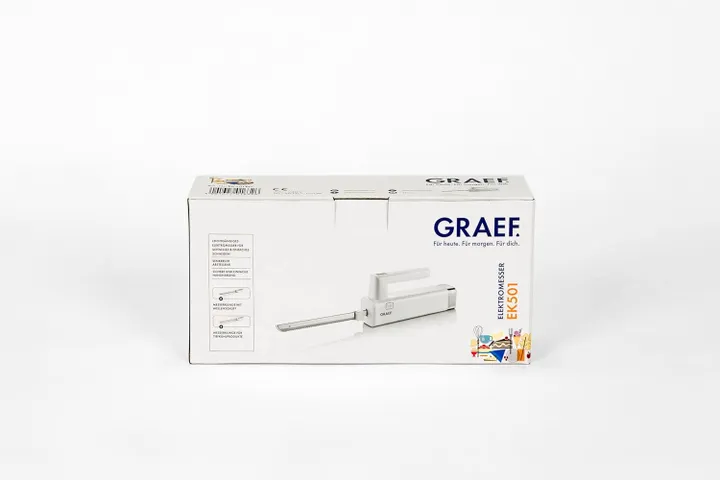 Dao điện cắt thực phẩm Graef EK501EU màu trắng 150W