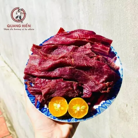 Khô Bò Nguyên Bản Quang Hiển - Hộp 100g (Mua 5 Tặng 1) - Beef Jerky Hương Vị Tự Nhiên, Ngon, Không Chất Bảo Quản