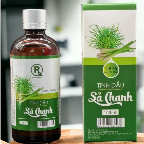 Tinh Dầu Sả Chanh Nguyên Chất Hồng Tâm - Tinh Dầu Đuổi Muỗi Thơm Phòng, Khử Mùi Tự Nhiên, Tinh Dầu Thiên Nhiên Việt Nam