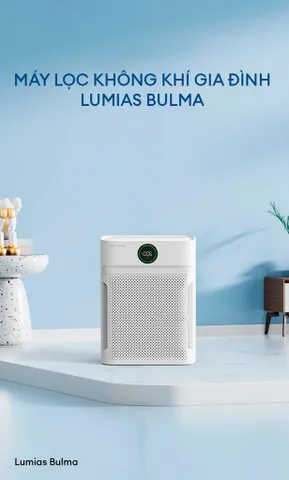 Máy Lọc Không Khí Lumias Bulma 50W, CADR 320m³/h, Điều Khiển Từ Xa, Khả Năng Lọc HEPA, Tia UV Khử Khuẩn, Phù Hợp Diện Tích 40m²