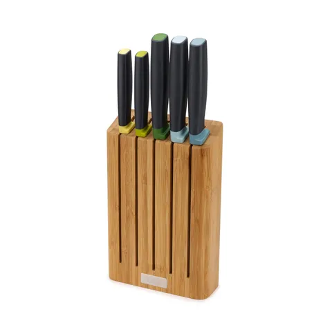 Bộ dao 6 chi tiết Joseph Joseph Elevate™ - Dao làm bếp bằng thép Nhật Bản trong khối tre tiết kiệm không gian, duy trì vệ sinh cho bếp nhà bạn