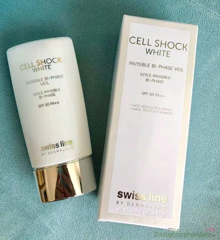 Sữa Chống Nắng Swissline Cell Shock Invisible Bi-Phase Veil SPF 50 PA++ 45ml - Dưỡng ẩm và bảo vệ da hiệu quả khỏi tia UV