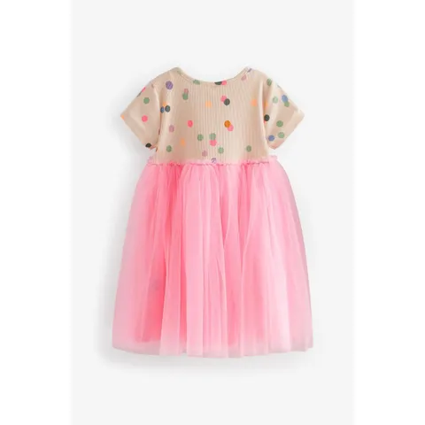 Váy Ren Hồng Bé Gái Next UK - Trang Phục Thời Trang Dễ Thương, Phù Hợp Mọi Dịp, Chất Liệu Cotton Mát Mẻ, Giá Tốt