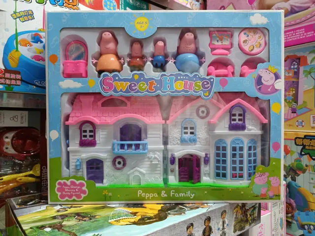 Đồ chơi nhà búp bê heo Peppa Sweet House - Đồ chơi phát triển sáng tạo và kỹ năng xã hội cho trẻ em - Quà tặng hoàn hảo cho fan Peppa Pig