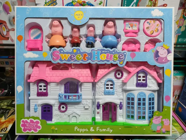 Đồ chơi nhà búp bê heo Peppa Sweet House - Đồ chơi phát triển sáng tạo và kỹ năng xã hội cho trẻ em - Quà tặng hoàn hảo cho fan Peppa Pig
