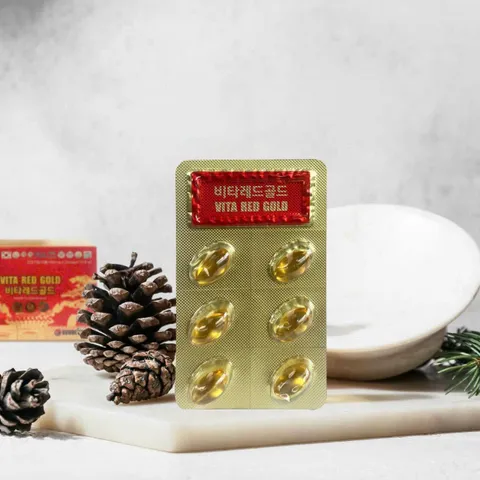 Tinh Dầu Thông Đỏ Vita Red Gold 120 Viên - Thực Phẩm Chức Năng Bảo Vệ Sức Khỏe Nhập Khẩu Hàn Quốc Chính Hãng