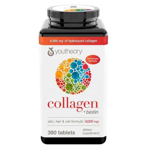 Viên uống Youtheory Collagen + Biotin 390 viên - Bổ sung collagen cho da, tóc, móng chắc khỏe từ Mỹ
