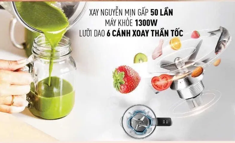 Máy Làm Sữa Hạt Đa Năng Tefal BL985 - 2 Cối Xay Thủy Tinh và Tritan, Công Suất 1300W, 10 Chương Trình Nấu, An Toàn và Hiện Đại