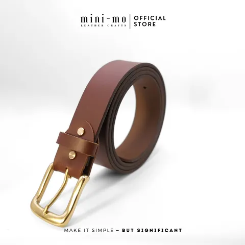 Thắt Lưng Nam MINI-MO Da Gốc Thảo Mộc 3.4cm - Thiết Kế Tối Giản Bụi Bặm Nam Tính, Phụ Kiện Thời Trang Cao Cấp