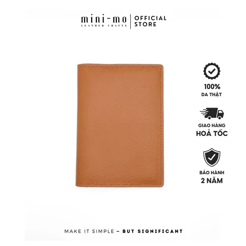 Bìa Da Hộ Chiếu MINI-MO Da Bò EPSOM Cao Cấp - Chống Thấm, Chống Xước, Sang Trọng, Tiện Lợi Cho Du Lịch
