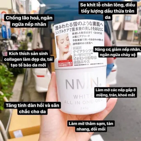 Kem Dưỡng Trắng Da Saiko Nhật Bản Chống Lão Hoá All In One Gel 245g - Làm Sáng Da, Ngăn Chặn Lão Hóa, Cấp Ẩm Mịn Màng