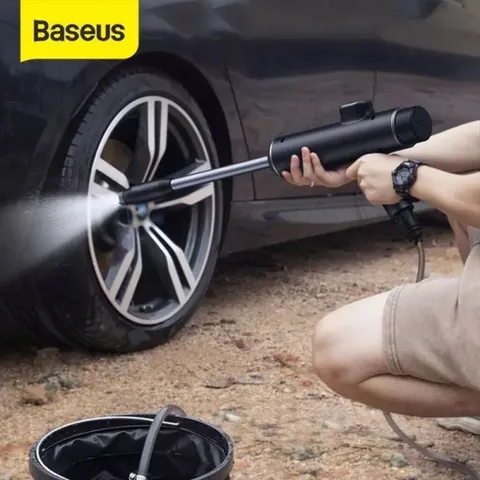 Máy Phun Tăng Áp Rửa Xe Ô Tô Sạc Pin Baseus Dual Power - Thiết Bị Vệ Sinh Xe Hơi Di Động Hiện Đại, Tiết Kiệm Thời Gian