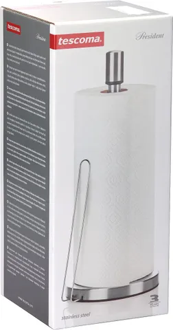Giá đựng giấy bếp Tescoma PRESIDENT màu bạc - Dụng cụ nhà bếp inox cao cấp, thiết kế thời trang và tiện dụng