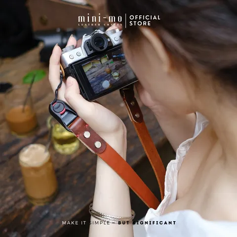 Dây Đeo Máy Ảnh DSLR/Mirrorless Da Vachetta Cao Cấp Màu Nâu Indochine - Phụ Kiện Chụp Ảnh Thời Trang, Bền Bỉ 14kg