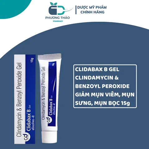 Gel Clidabax B Chống Mụn Trứng Cá và Viêm 15g - Điều Trị Da Hiệu Quả, Cam Kết Chất Lượng 100%