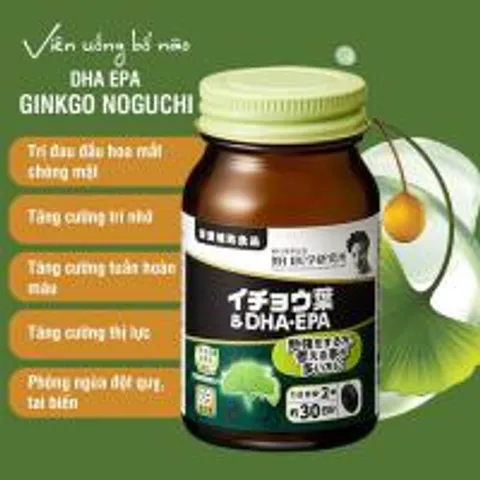 Viên uống bổ não, tr.ị tiền đình DHA EPA Ginkgo Noguchi Nhật Bản 60v