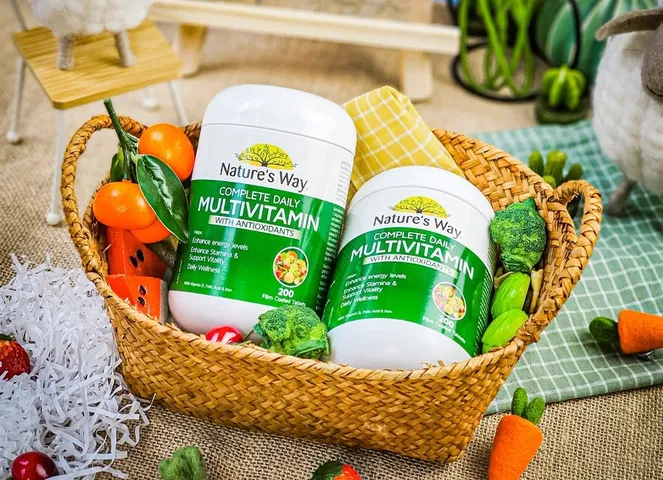 Vitamin Tổng Hợp và Tảo Biển Nature’s Way 200viên - Hỗ Trợ Năng Lượng, Tăng Cường Đề Kháng, Làm Đẹp Da, Phòng Ngừa Bệnh Tật