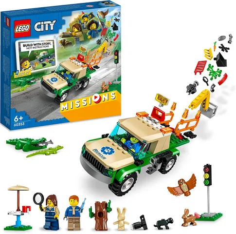 Bộ Đồ Chơi Xếp Hình LEGO City Wild Animal Rescue Missions 60353 - Giải Cứu Động Vật Hoang Dã cho Trẻ 6+
