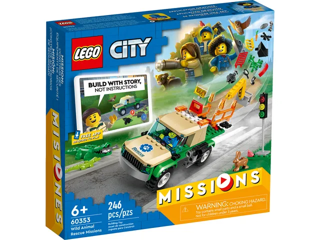 Bộ Đồ Chơi Xếp Hình LEGO City Wild Animal Rescue Missions 60353 - Giải Cứu Động Vật Hoang Dã cho Trẻ 6+