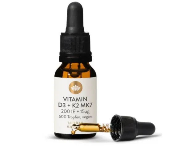 Vitamin D3K2 MK7 Sunday Natural nội địa Đức 20ml