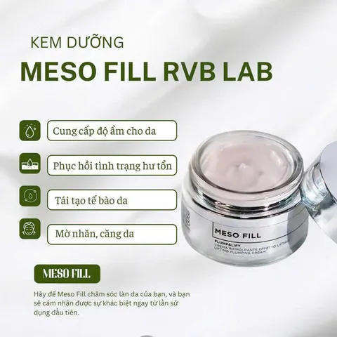 Kem Dưỡng Meso Fill RVB LAB 50ml - Kem Dưỡng Trẻ Hoá Phục Hồi Da Căng Bóng, Giảm Nếp Nhăn, Đem Lại Làn Da Sáng Mịn Khỏe Mạnh
