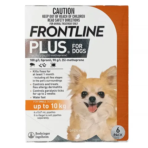 Frontline Plus - Thuốc nhỏ gáy ngừa ve rận và ghẻ cho chó mèo - Hiệu quả lên đến 3 tháng - 1 ống sử dụng tiện lợi