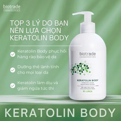 Kem Dưỡng Thể Biotrade Keratolin Hydrating Body Lotion 8% Urea 400ml [hàng nhập khẩu]