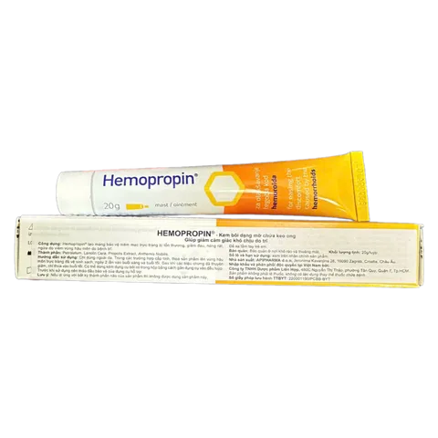 Kem Bôi Trĩ Hemopropin 20g - Giảm Đau Ngứa Hậu Môn, An Toàn Cho Phụ Nữ Mang Thai, Hỗ Trợ Khôi Phục Niêm Mạc Trực Tràng