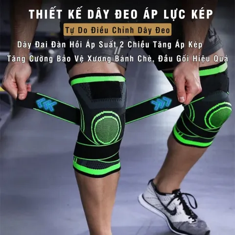 Bó Gối Thể Thao Bike Pro - Đai Quấn Bảo Vệ Khớp Gối Vải Dệt Kim 3D Thoáng Khí, Chống Chấn Thương Trong Thể Thao
