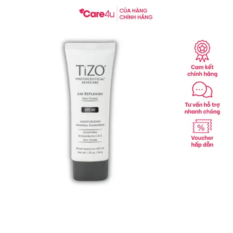 Kem Chống Nắng Khoáng Chất TiZO SPF40 50g - Dưỡng Ẩm, Bảo Vệ Da, Chống UVA/UVB, Không Màu, Thích Hợp Mọi Loại Da
