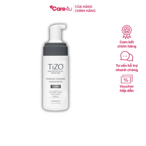 Bọt rửa mặt TiZO Photoceutical 118ML - Làm sạch dịu nhẹ, dưỡng ẩm, phù hợp cho mọi loại da với Niacinamide và chiết xuất dưa chuột.