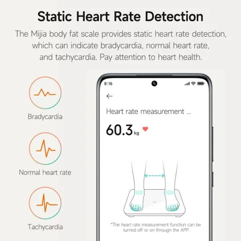 Cân Điện Tử Xiaomi Body Fat Scale XMTZC02HM - Cân Sức Khỏe Thông Minh, Kết Nối App, Đo Lượng Mỡ và BMI, Thiết Kế Hiện Đại