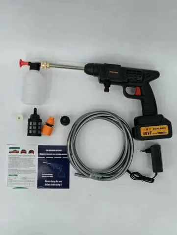 Máy xịt rửa xe cầm tay DUNLANDI 48VF - Pin sạc, áp lực 30-50 bar, thiết kế gọn nhẹ, đa năng cho vệ sinh xe, tưới cây và sân vườn.