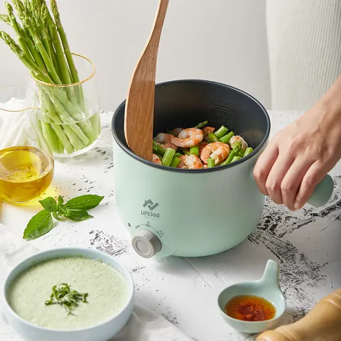 Nồi Lẩu Điện Mini Life360 AL-D12L5 Xanh - Nồi Điện Đa Năng Chính Hãng, Bảo Hành 12 Tháng