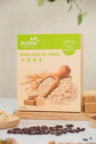 (Hộp 700g) Lương Khô Ăn Kiêng ANKIE HEALTHY FOOD Vị Yến Mạch - Đồ ăn vặt Lành Mạnh dành Cho Người Tiểu Đường, Giảm Cân, Thể Thao