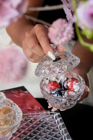 Bộ Hũ Đựng Đường, Bánh Kẹo Pha Lê Bohemia Crystal - 1 Đĩa và 2 Thố Sang Trọng, Quà Tặng Lý Tưởng Cho Dịp Đặc Biệt
