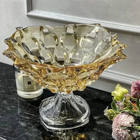 Chân Bồng Pha Lê Bohemia Samba 30cm - Đẹp Sang Trọng, Phù Hợp Đựng Mứt, Bánh, Hoa Quả, Quà Tặng Thân Thiện