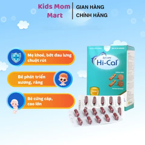 Viên Canxi Nano Sinh Học Avisure Hical cho Bà Bầu và Phụ Nữ Cho Con Bú - Hỗ Trợ Phát Triển Xương Chắc Khỏe, Ngăn Ngừa Loãng Xương