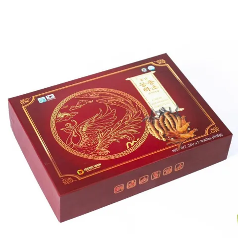 Nước Hồng Sâm Động Trùng JEONG WON Hộp 30 Gói x 80ml - Bổ Sung Dinh Dưỡng, Tăng Cường Sức Đề Kháng và Nâng Cao Thể Lực