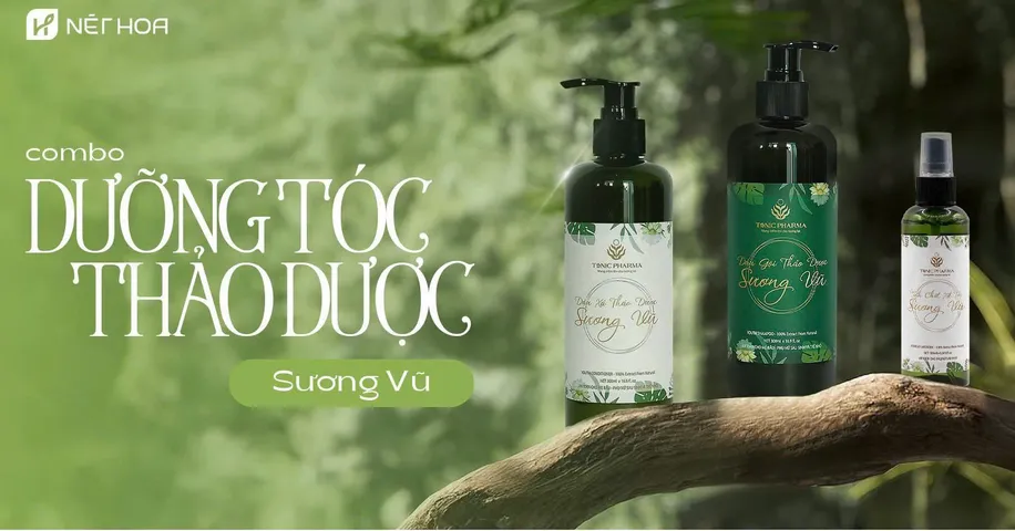 Combo Dầu Gội Xả Sương Vũ 300ml + Tinh Chất Dưỡng Tóc 100ml - An Toàn, Chiết Xuất Tự Nhiên, Dưỡng Ẩm Cho Tóc Khỏe Mạnh