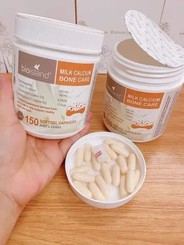 VIÊN UỐNG BỔ SUNG CANXI  (cho người lớn, bà bầu, sau sinh) MILK CALCIUM BONE CARE BIO ISLAND 150 VIÊN