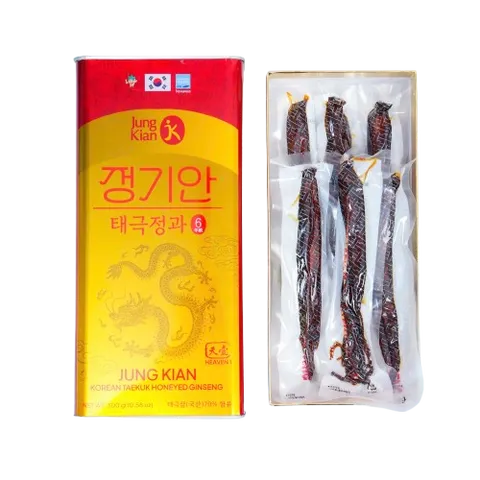 Thiên Sâm Tẩm Mật Ong Cao Cấp Jung Kian 300g (4-6 củ) - Tăng Cường Miễn Dịch & Nâng Cao Sức Khỏe Từ Thiên Nhiên