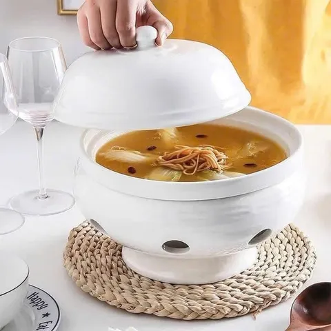 Set Bát Sứ Hâm Nóng Sang Trọng 7 Món - Chất Liệu Cao Cấp, Giữ Nhiệt Tuyệt Vời, Dùng Cho Tiệc và Gia Đình