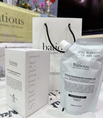 Set Sữa Tắm Trắng Da Batious B3+ Niacinamide 500ml & 300ml - Giúp Làm Sáng Da Khỏe Mạnh, Dưỡng Ẩm Tự Nhiên