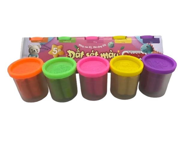 Bột Nặn Màu Sắc Pandy 5 Hủ – Đất Nặn An Toàn Cho Trẻ Em, Khám Phá Nghệ Thuật Sáng Tạo, Thương Hiệu Green Academy VN
