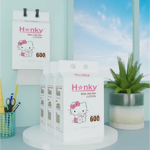 Khăn Mặt Khô Rút Treo Tường Đa Năng HANKY - Khăn Cotton Mềm Mịn Lau Mặt Tẩy Trang Không Gây Kích Ứng, Tiện Dụng cho Mọi Mục Đích