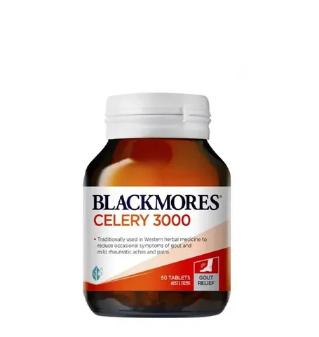 Viên uống giảm Goutt Blackmores Celery 3000mg - 50 viên hỗ trợ đào thải axit uric, giảm viêm khớp - Hàng Úc chính hãng